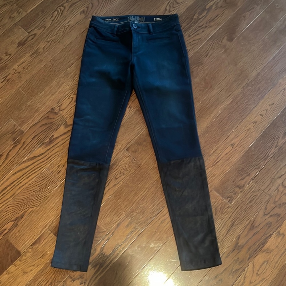 DL1961 Leather and Denim Emma Jeans - Size 25 - Excellent Condition